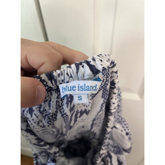 Blue Island Off Shoulder Tiered Summer Dress Women Small - Picture 3 of 4